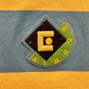 Esprit Blue and Yellow Striped Cotton Top